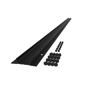VersaRail Classic 8 ft. Matte Black Aluminum Rail Deck Board Adapter