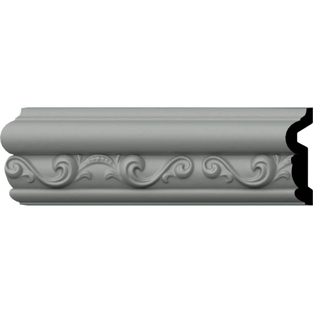 Caputo White Polyurethane Decorative Crown Chair Rail Moulding