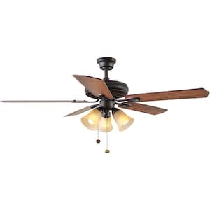 Glendale 52 in. Indoor Oil Rubbed Bronze Ceiling Fan with Light Kit
