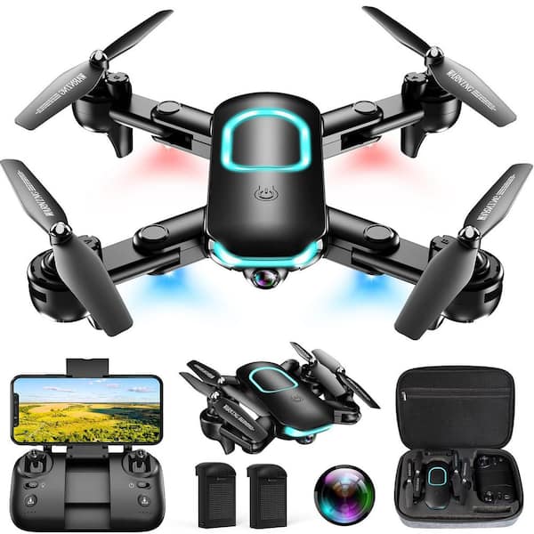 Ahfiwaso Foldable Drone Toy with 1080P Camera HD Live Video, Circle Waypoint Fly, Altitude Hold, 3D Flip, 3 Speed Mode