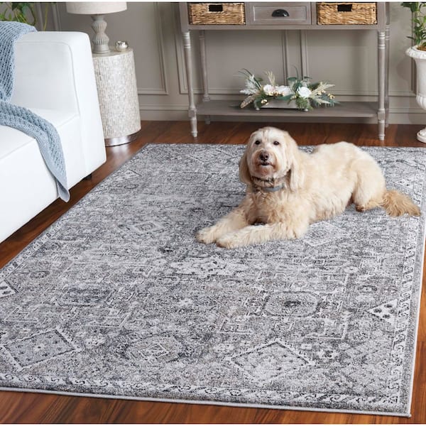 SAFAVIEH Vintage Tabriz 5 ft. x 8 ft. Gray/Beige Distressed