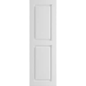 15'' x 75'' True Fit PVC Two Equal Raised Panel Shutters, Unfinished (Per Pair)