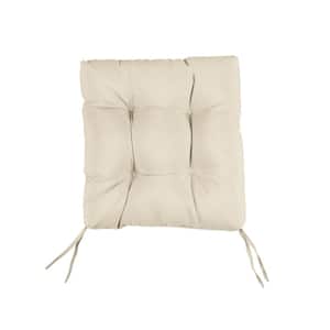 Natural Tufted Chair Cushion Square Back 16 x 16 x 3