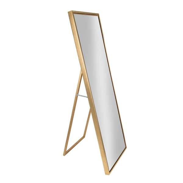 Kate and Laurel Large Gold Composite Glam Mirror (58 in. H X 18 in. W)