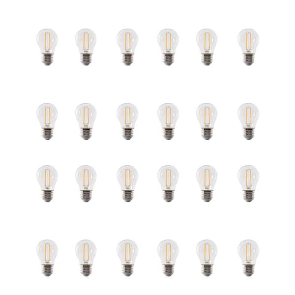 Feit Electric 75-Watt Equivalent A15 Medium-Base Dimmable Filament Clear Glass LED Ceiling Fan Light Bulb in Daylight (24-Pack)