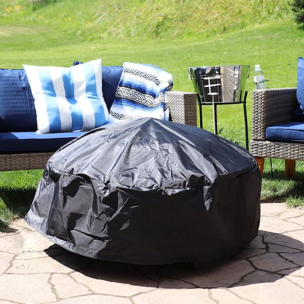 Sunnydaze Fire Pit Cover Heavy-duty Round Khaki Waterproof 300D Polyester - 30 Sunnydaze Fire Pit Cover Heavy-duty Round Khaki Waterproof 300D Polyester - 30