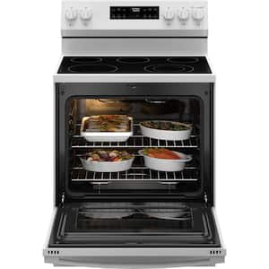 30 in. 5 Element Free-Standing Electric Range in White with Crisp Mode