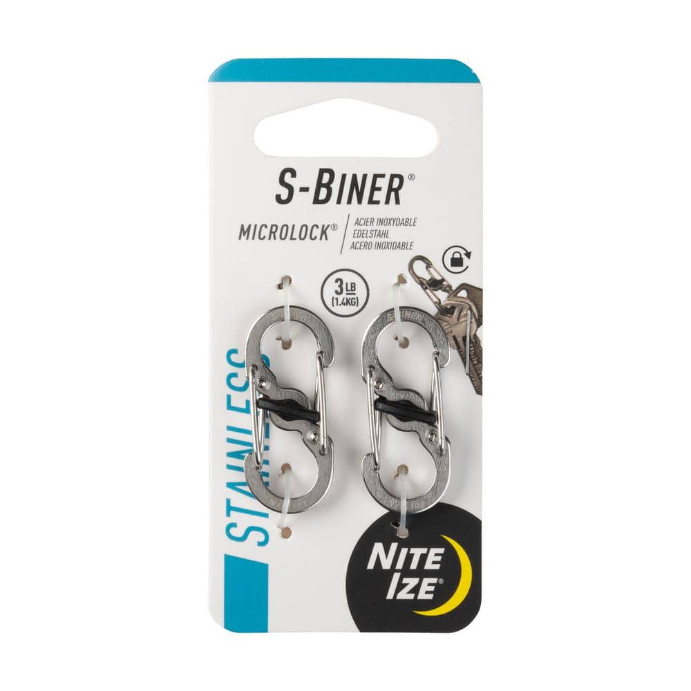 Nite Ize S-Biner mousqueton S 15,24x39,67 mm inox 2 pièces