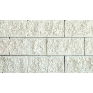 4 in. x 4 in. x 6 in. Split Face Mortarless Brick Veneer Outside Corners, Marble White 90 Lf