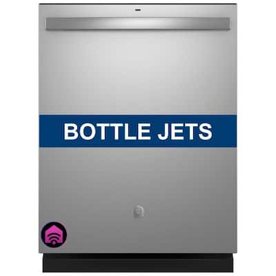 24 in. Smart Built-In Tall Tub Top Control Stainless Steel Dishwasher w/Stainless Interior Door and Plastic Tub, 50 dBA