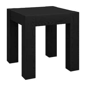 Langston 22 in. Black Grain Square MDF Top End Table