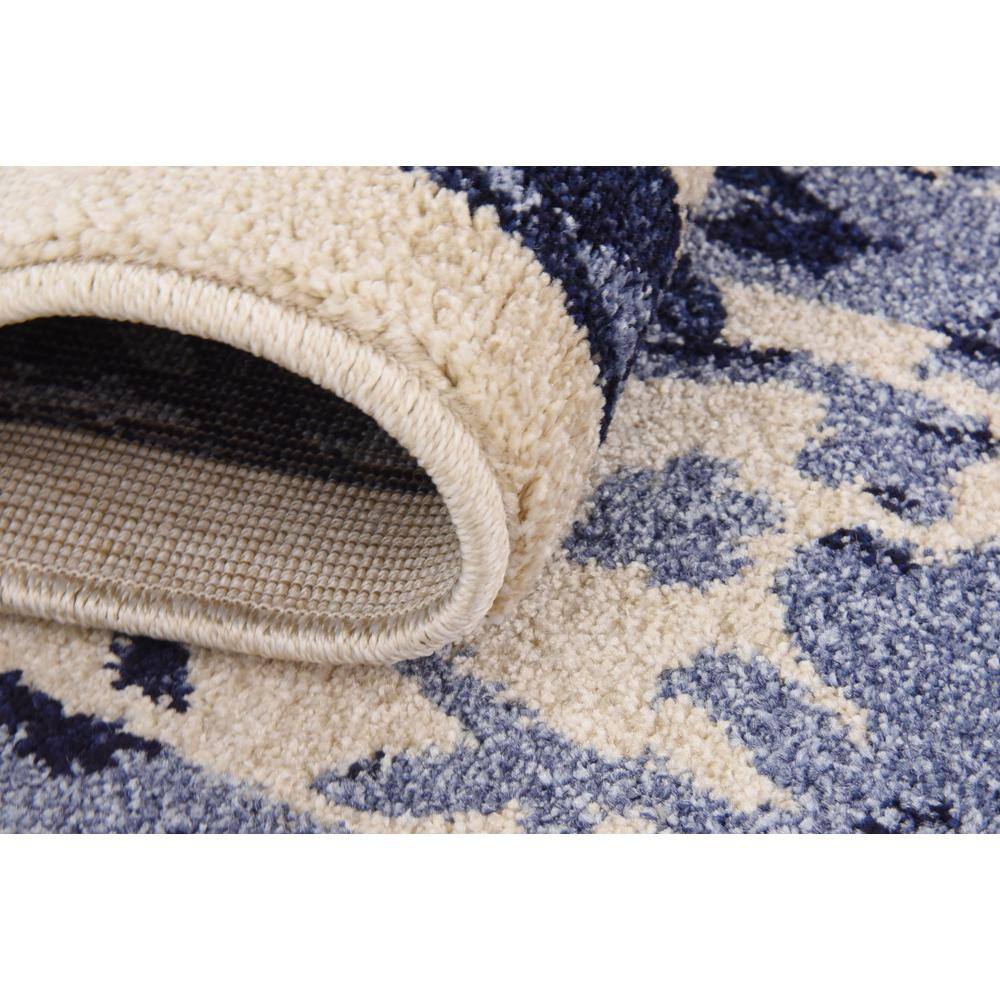 La Jolla 6' x 9' Reversible Blue Synthetic Area Rug