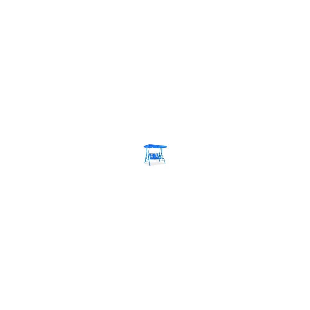 44 in. Kids 2-Seat Patio Swing with Adjustable Oxford Canopy, Safety Belts and Metal Stand, Blue price history on PriceWatchPro