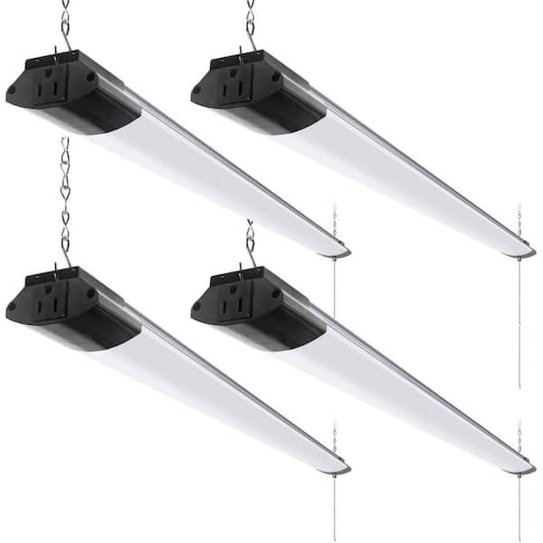 LED Shop Light 4FT 84-Watt 10000LM 5000K Daylight Linkable Fixture for Garage Basement Hanging or Flush Mount 4-Pack