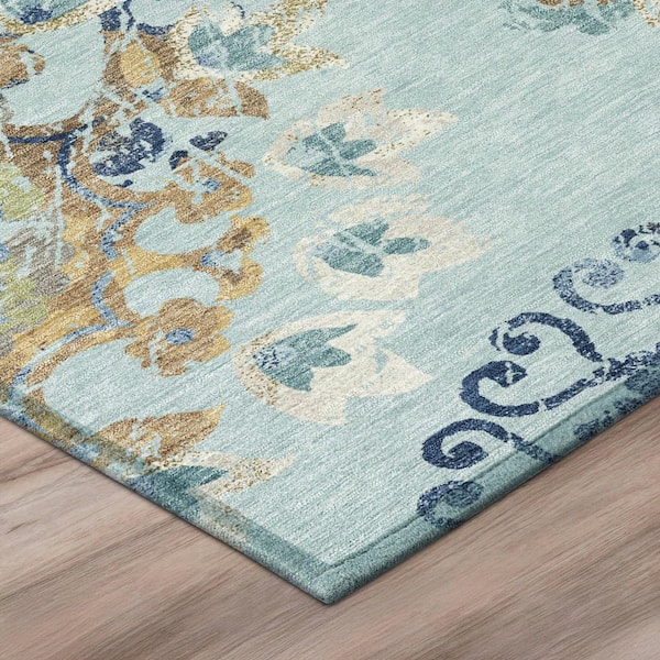 Chantille Machine Washable Indoor/Outdoor Abstract ACN2996 Sky 10 ft. x 14 ft. Area Rug