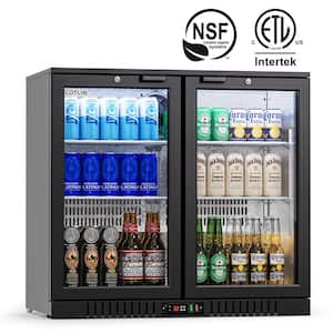 36 in. 7.4 cu. ft. Single Zone 192-Cans Beverage Cooler in Black, Self-Evaporation System, ETL Certified, 32°F to 50°F