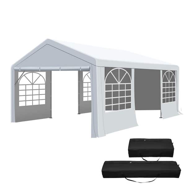 13 ft. x 20 ft. Outdoor Party Tent, Heavy Duty Patio Event Tent Gazebo Canopy with Sandbag and Storage Bags