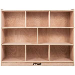 Classroom Storage Cabinet Birch Plywood 8-Section Preschool Storage Shelves 36.2 in. H Cabinet Storage with Casters