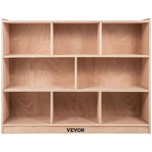 Storage Cabinet Cubes Plywood 8-Section Preschool Storage Shelves 36.2 in. H Cabinet Storage Organizer, Birch Color