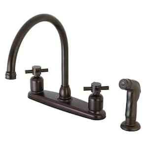 Concord 2-Handle Standard Kitchen Faucet with Side Sprayer in Oil Rubbed Bronze