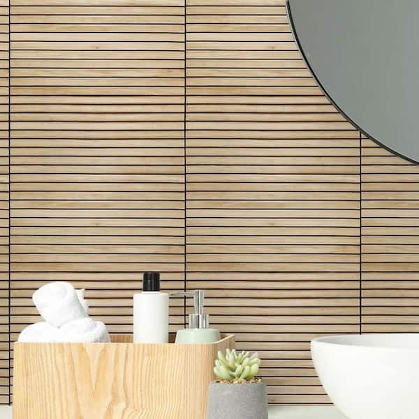 Yellow Textured Peel and Stick Backsplash 3D Wallpaper Panel (Set of 10)