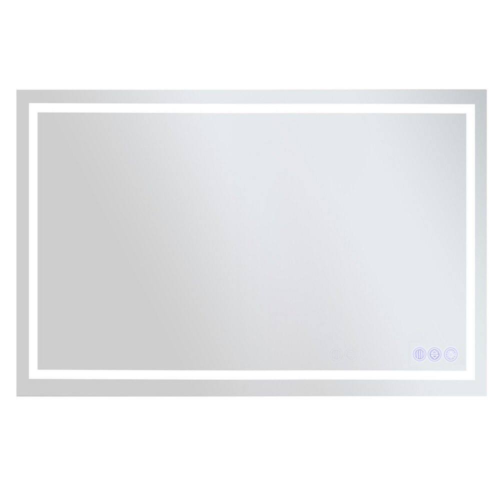 Morden White 36 in. W x 55 in.  H LED Light Rectangle Aluminum Alloy Framed Vanity Wall Mirror price history on PriceWatchPro