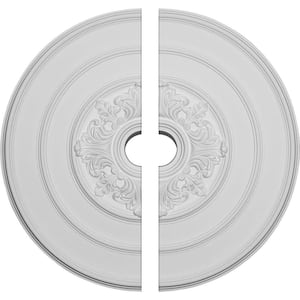 1-1/2 in. x 26 in. x 26 in. Polyurethane Traditional with Acanthus Leaves Ceiling Medallion Moulding (2-Piece)