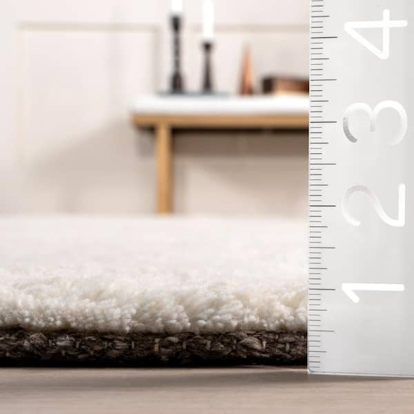 nuLOOM Off White 8 ft. x 10 ft. Masami Contemporary High-Low nuLOOM Off White 8 ft. x 10 ft. Masami Contemporary High-Low