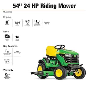 S180 54 in. 24 HP V-Twin ELS Gas Hydrostatic Riding Lawn Mower