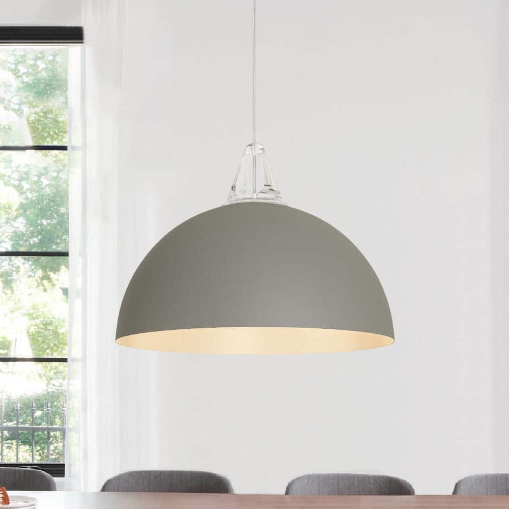 PCover 1-Light 17.7-in W Gray Industrial Dome Pendant Light for Kitchen Island and Dining Room price history on PriceWatchPro