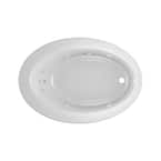 Riva 62 in. x 43 in. Acrylic Right-Hand Drain Oval Drop-In Whirlpool Bathtub with Heater in White