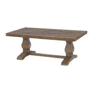 Napa 50 in. Reclaimed Wood Top Coffee Table with Pedestal Base