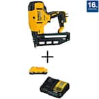 20V MAX XR Lithium-Ion 16-Gauge Cordless Finish Nailer, (1) 3.0Ah Battery, and Charger