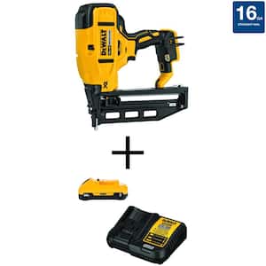 20V MAX XR Lithium-Ion 16-Gauge Cordless Finish Nailer with 3.0Ah Battery Pack and Charger