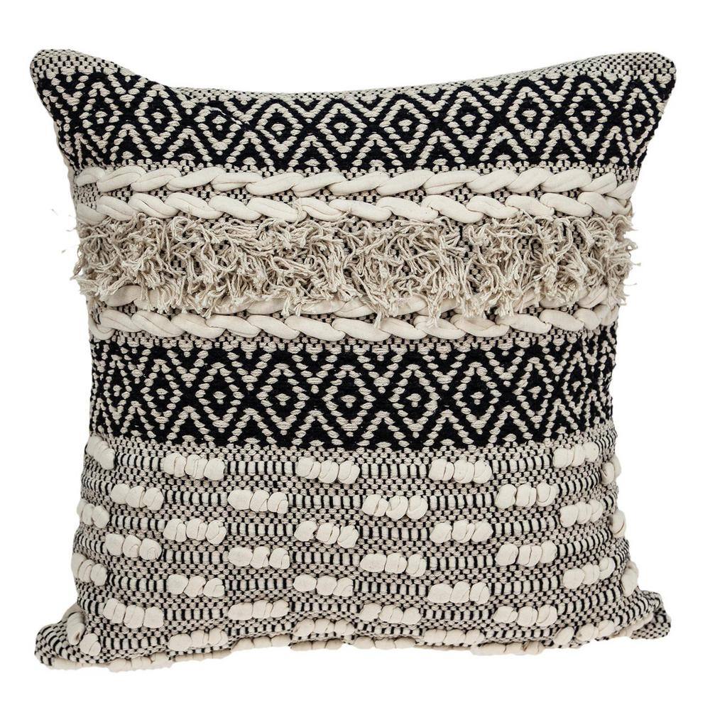  INSPIRED IVORY Boho Throw Pillow Covers - Set of 4 Decorative  Farmhouse Pillow Cases for Living Room,Home - Aztec Toss Pillow Covers  18x18 Striped Geometric Aztec for Couch Sofa Bed 