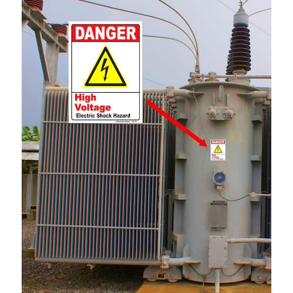 2PCS Danger High Voltage Electric Warning Safety Label Sign Decal Sticker PlF 