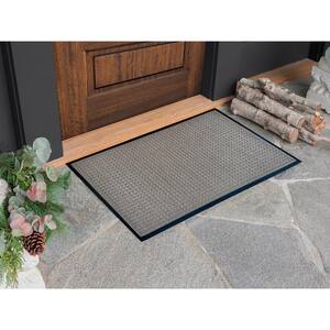 Indoor Outdoor Doormat Beige 24 in. x 36 in. Button Floor Mat