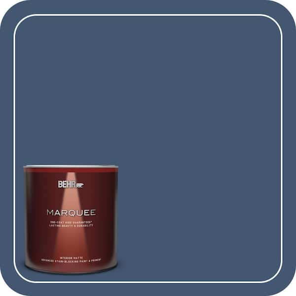 BEHR MARQUEE 1 qt. Home Decorators Collection #HDC-WR14-7 Hidden Sapphire Matte Interior Paint & Primer