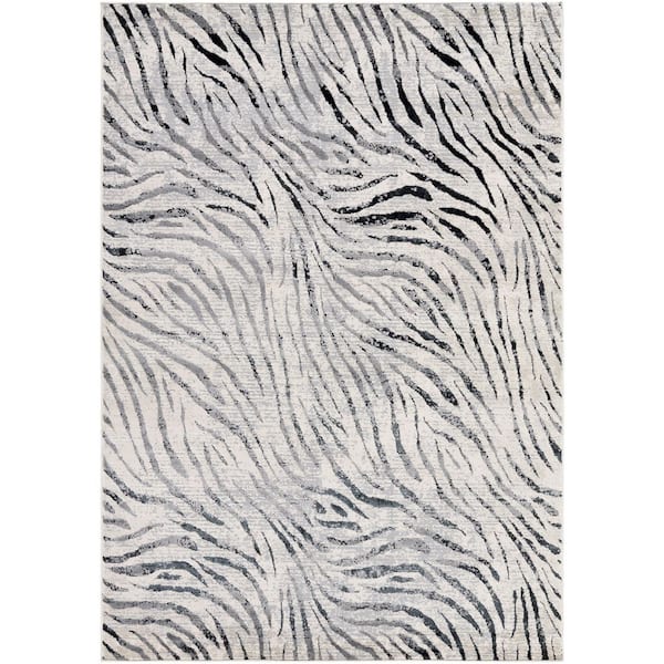 2 ft. x 2 ft. Black Impulse IPS-2321 Machine Woven Area Rug