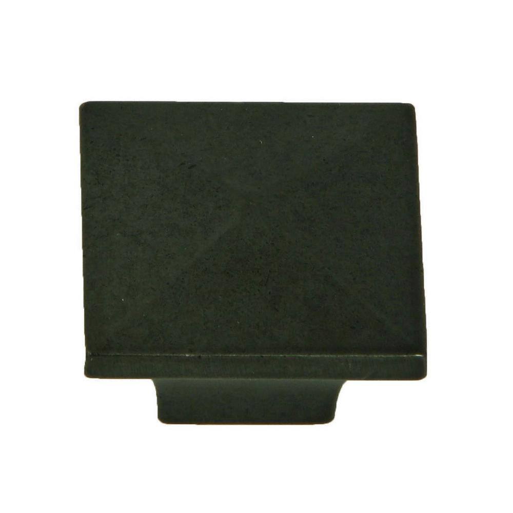Antique Black Square Cabinet Knob Set with Mounting Hardware
