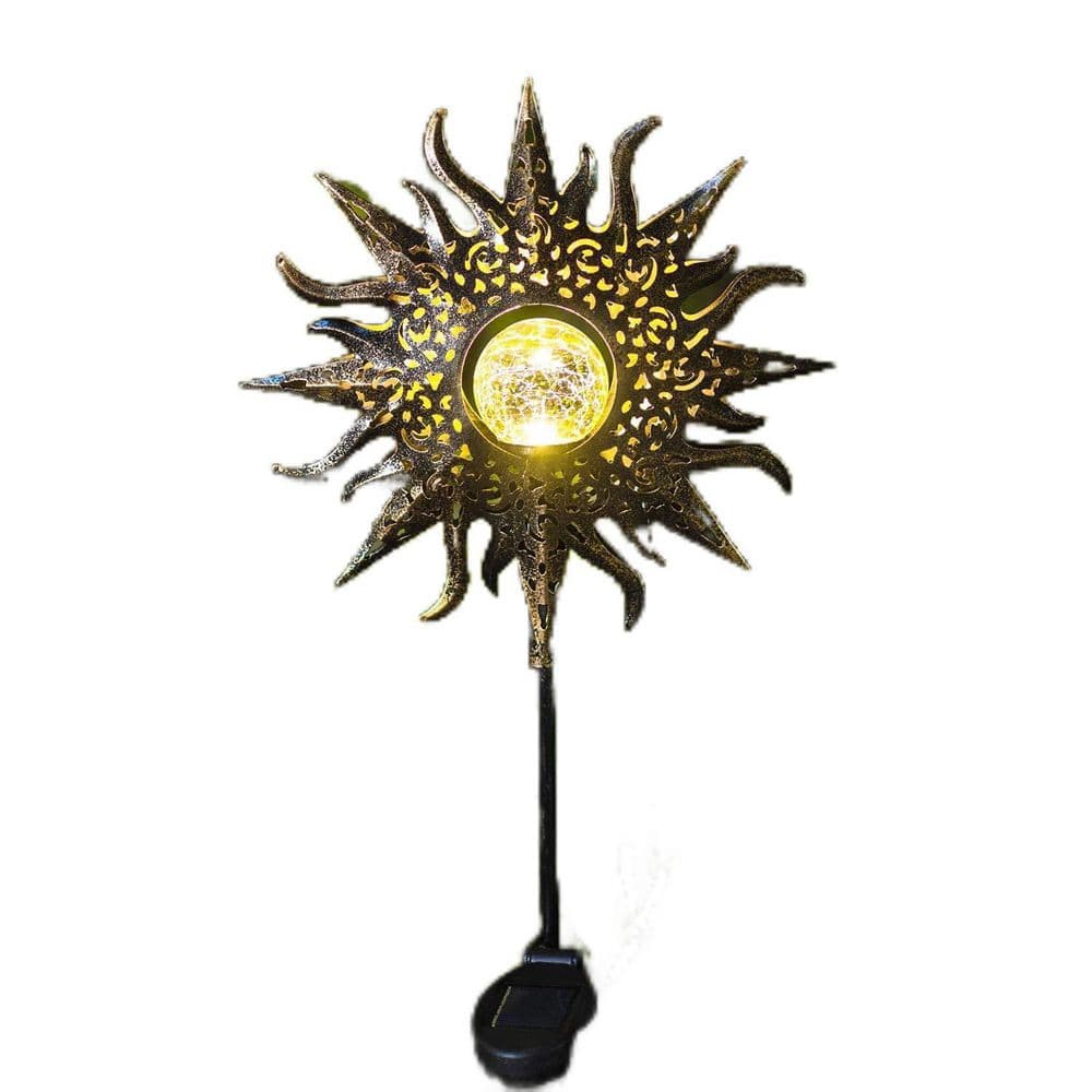 Sun Solar Lights Garden Outdoor Waterproof Metal Decorative Stakes for Patio, Yard and Walkway, Yellow price history on PriceWatchPro