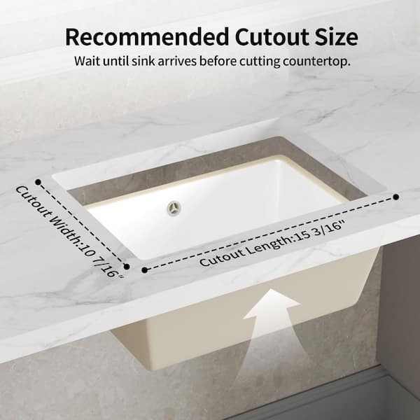 DEERVALLEY 18.31 in. x 13.58 in. Rectangular Undermount Bathroom