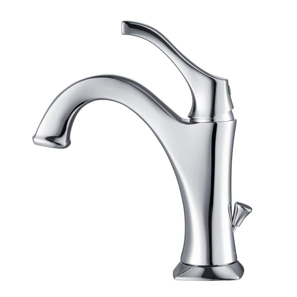 Arlo Chrome Single Handle Brass Bathroom Faucet Set