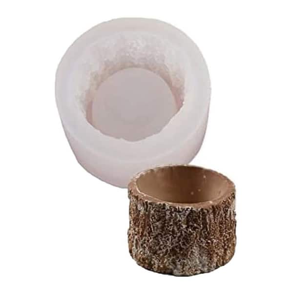 Silicone Mold Tree Stump Concrete Succulent Planter Epoxy Resin Clay Cement Mould Candle Pen Holder