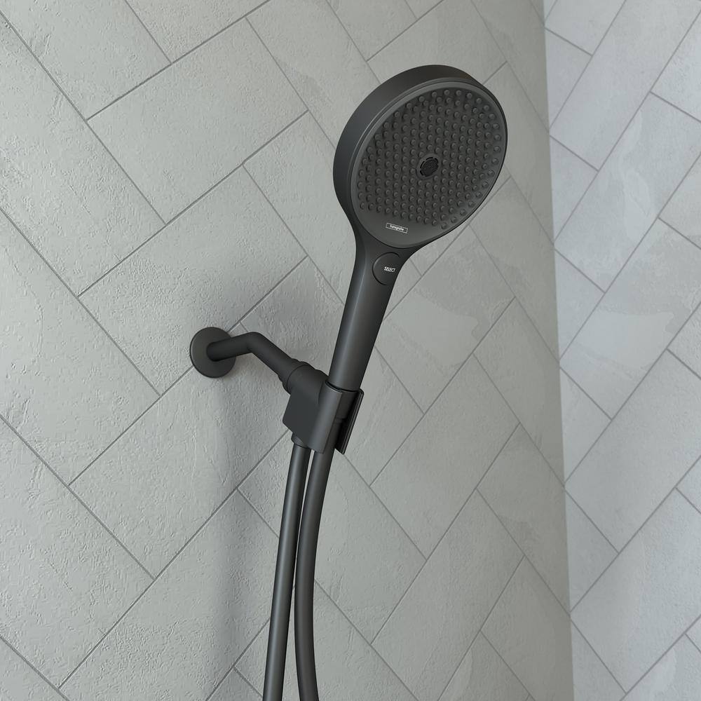 Matte Black Transitional Handheld 3-Jet Showerhead with Filter