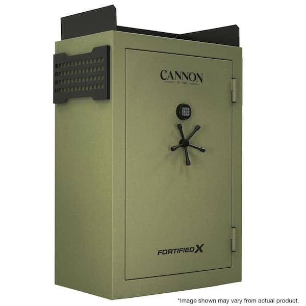 FORTIFIED X, 73 GUN CAPACITY, FIRE RESISTANT SAFE, ELECTRONIC LOCK W/ BACKUP KEY, ARMORGUARD PROTECTION OD GREEN