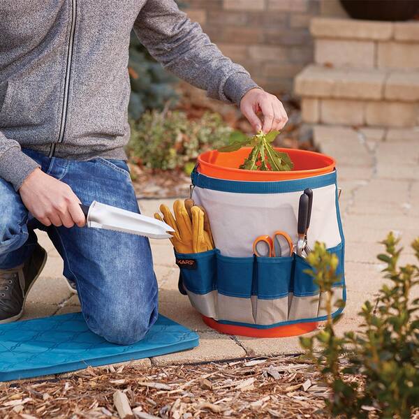 Fiskars 5 Gal. Garden Bucket Caddy (Bucket and Tools Not Included) 394240-1002 The Home Depot