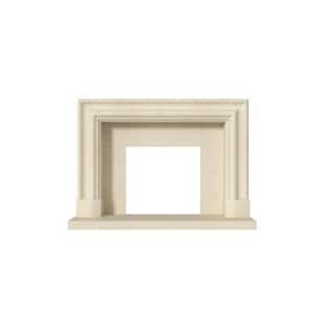 Dynasty Irvine 66 in. W x 49 in. H Natural Cloudy Beige Stone Mantel in Polished Finishing