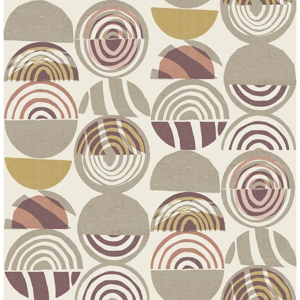 A-Street Prints Purple Mage Plum Mod Geometric Wallpaper Sample