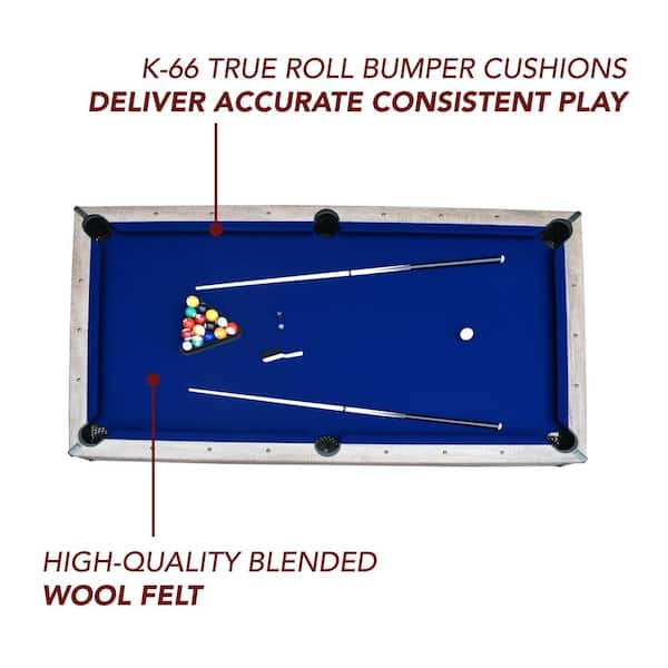 Stafford 7' Non-Slate 3 in 1 Pool Table with Cue Rack